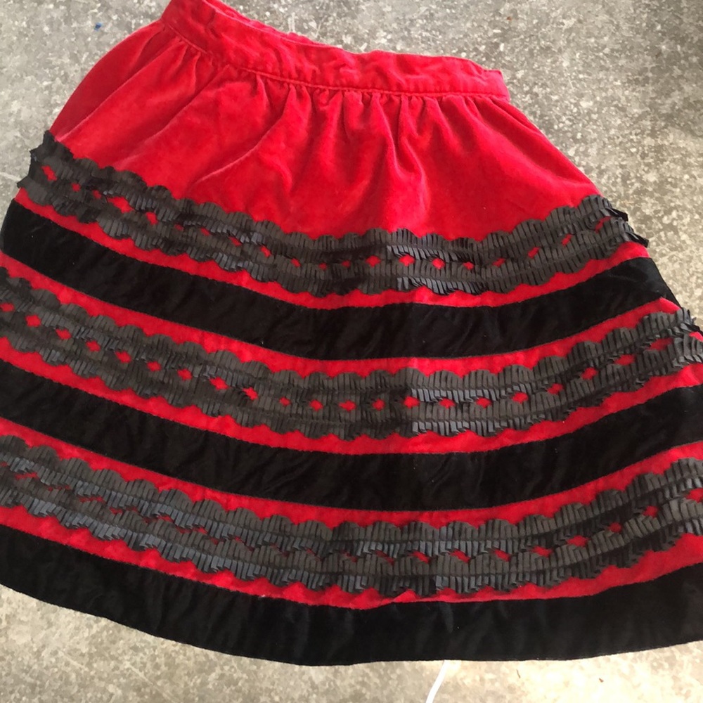 Red Velvet Tyrolean Christmas Skirt 6 Childrens Place